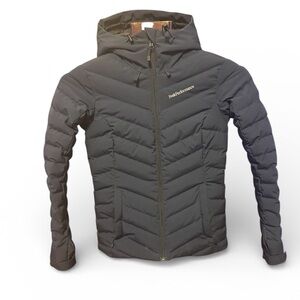 Peak Performance women dawn dark blue Hooded ski Jacket size XS like new